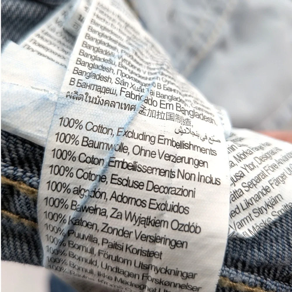 High Straight Denim Bermuda Shorts Classic Blue Casual‎ Summer Size 6